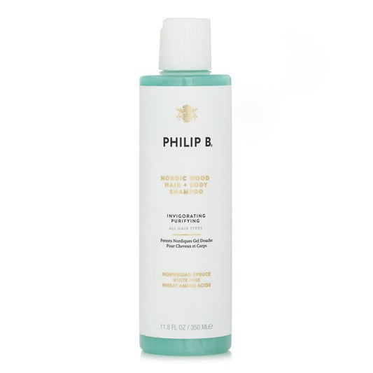 Philip B Nordic Wood Hair + Body Shampoo (Invigorating Purifying - All Hair Types) 350ml/11.8oz