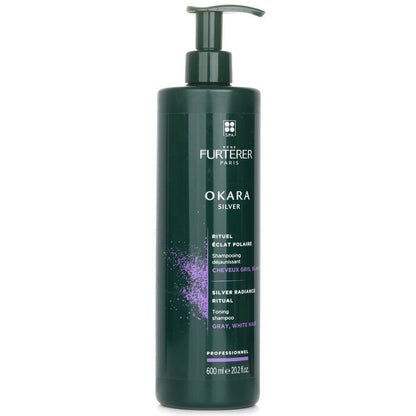 Rene Furterer Okara Silver Silver Radiance Ritual Toning Shampoo - Gray, White Hair (Salon Product) 600ml/20.2oz