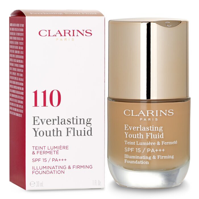 Clarins Everlasting Youth Fluid Illuminating &amp; Firming Foundation SPF 15 - # 110 Honing 30ml/1oz