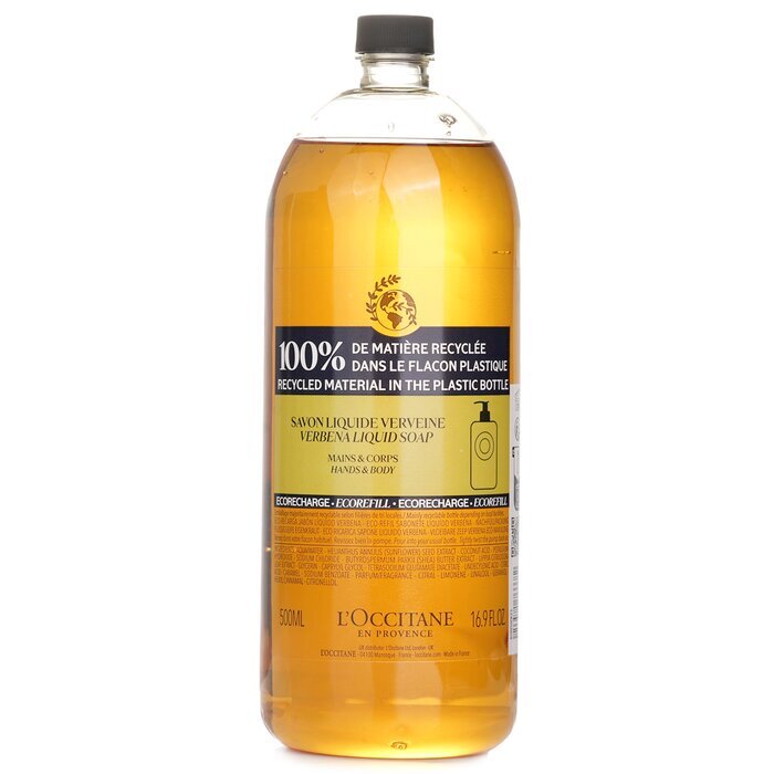 L'Occitane Verveine (Verbena) Liquid Soap For Hands & Body (Eco-Refill) 500ml