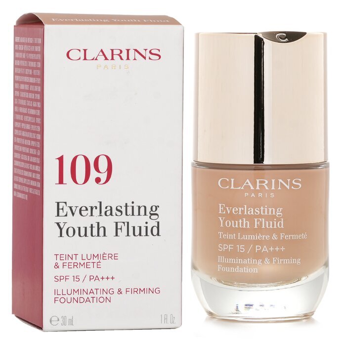 Clarins Everlasting Youth Fluid Illuminating &amp; Firming Foundation SPF 15 - # 109 Tarwe 30ml/1oz