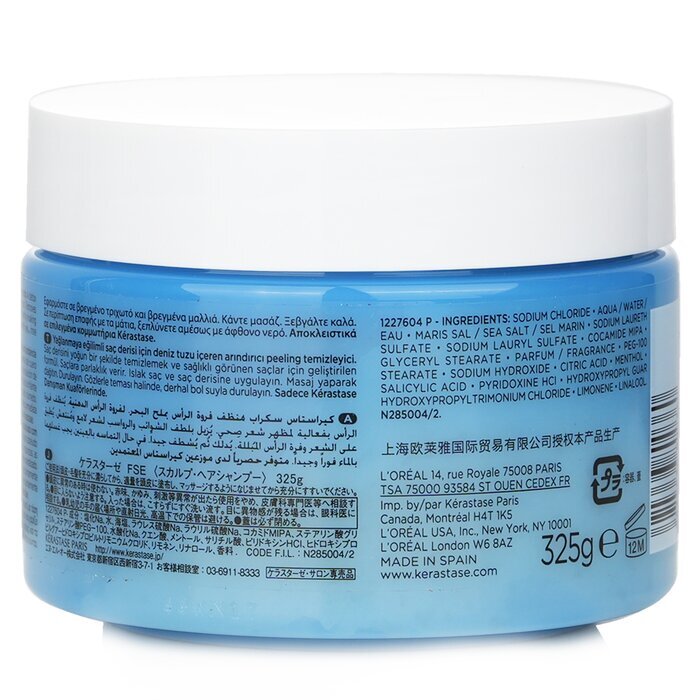 Kerastase Fusio-Scrub Scrub Energisant Intensief Zuiverende Scrub Reiniger met Zeezout (Vette Hoofdhuid) 325ml/11.4oz