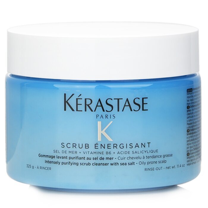 Kerastase Fusio-Scrub Scrub Energisant Intensief Zuiverende Scrub Reiniger met Zeezout (Vette Hoofdhuid) 325ml/11.4oz