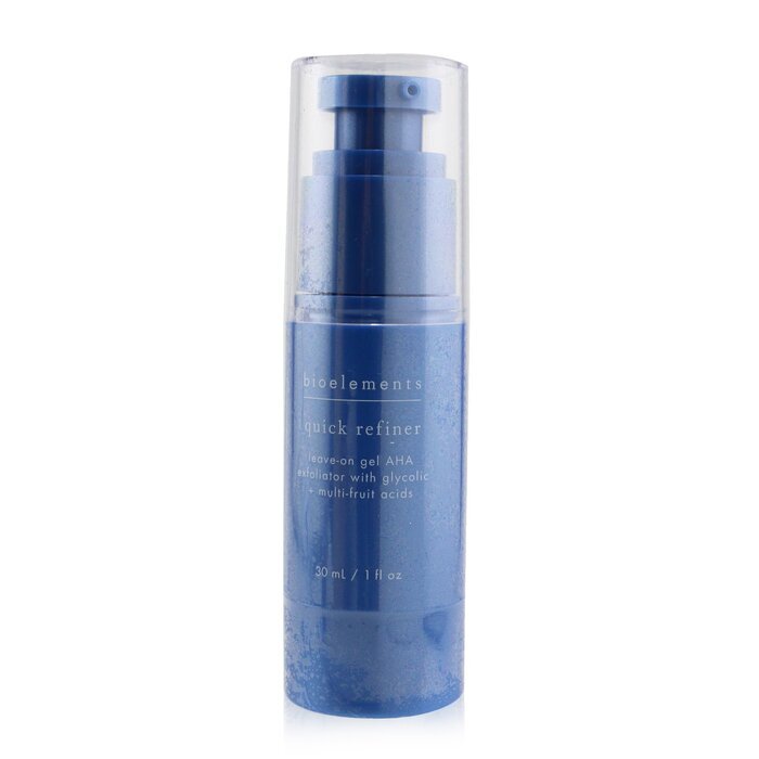 Bioelements Quick Refiner - Leave-On Gel AHA Exfoliator with Glycolic + Multi-Fruit Acids - For All Skin Types, Except Sensitive 30ml/1oz