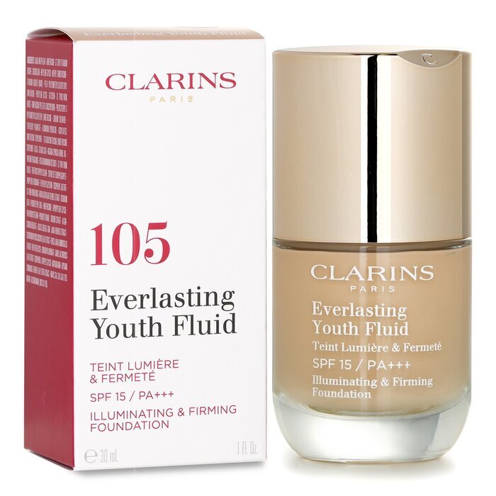 Clarins Everlasting Youth Fluid Illuminating & Firming Foundation SPF 15 - # 105 Nude 30ml/1oz