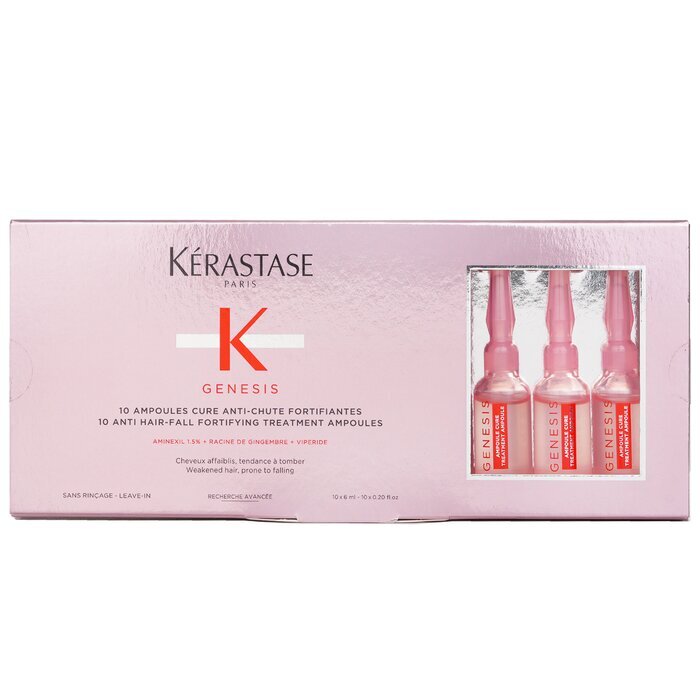 Kerastase Genesis 10 Anti Hair-Fall Fortifying Treatment Ampoules (Weakened Hair, Prone To Falling) 10x 6ml/0.2oz