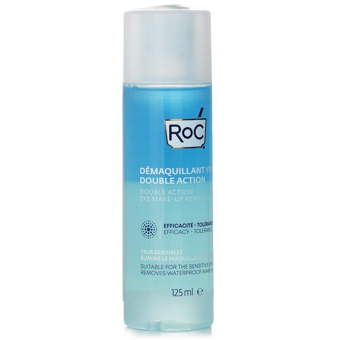 ROC Double Action Eye Make-Up Remover - Removes Waterproof Make-Up (Suitable For The Sensitive Eye Area) 125ml/4.23oz