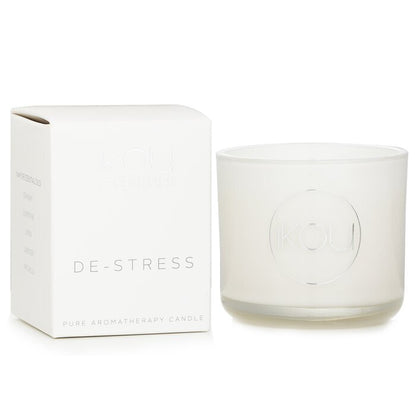iKOU Essentials Aromatherapie Natuurlijke Wax Kaars Glas - De-Stress (Lavendel &amp; Geranium) 100177 85g