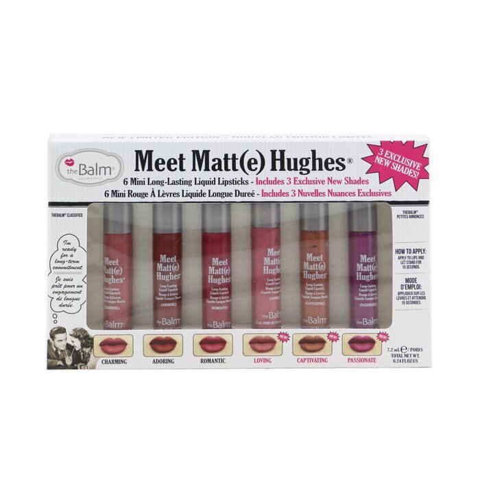 TheBalm Meet Matt(e) Hughes 6 Mini Long Lasting Liquid Lipsticks Kit - Vol. 3 6x1.2ml/0.04oz