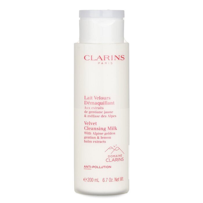 Clarins Velvet Cleansing Milk with Alpine Golden Gentian & Lemon Balm Extracts 200ml/6.7oz