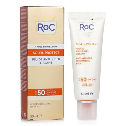 ROC Soleil-Protect Anti-Wrinkle Smoothing Fluid SPF 50 UVA & UVB (Visibly Reduces Wrinkles) 50ml/1.69oz