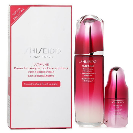 Shiseido Ultimune Power Infusing (ImuGenerationRED Technology) Set: Face Concentrate 100ml + Eye Concentrate 15ml 2pcs