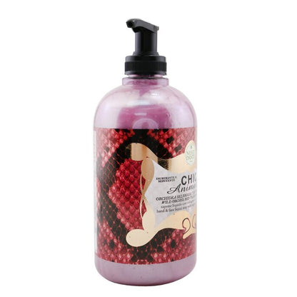 Nesti Dante Chic Animalier Hand & Face Liquid Soap With Vegetal Collagen & Ginseng - Wild Orchid, Red Tea Leaves & Tiare 500ml/16.9oz