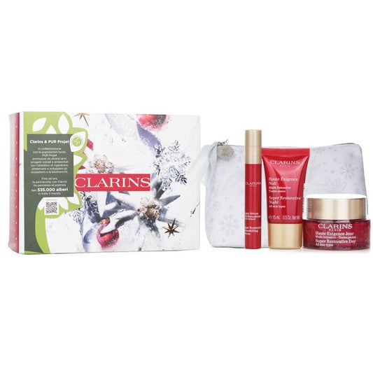 Clarins Super Restorative Collection: Day Cream 50ml+Night Cream 15ml+ Remodelling Serum 10ml+ Bag 3pcs+1bag