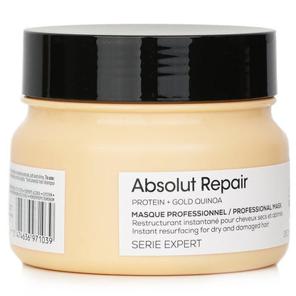 L'Oreal Professionnel Serie Expert - Absolut Repair Gold Quinoa + Protein Instant Resurfacing Mask (For Dry and Damaged Hair) 250ml/8.5oz