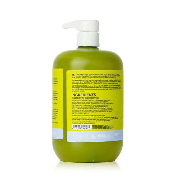 DevaCurl Low-Poo Delight Mild Lather Cleanser For Lightweight Moisture - For Dry, Fine Curls 946ml/32oz