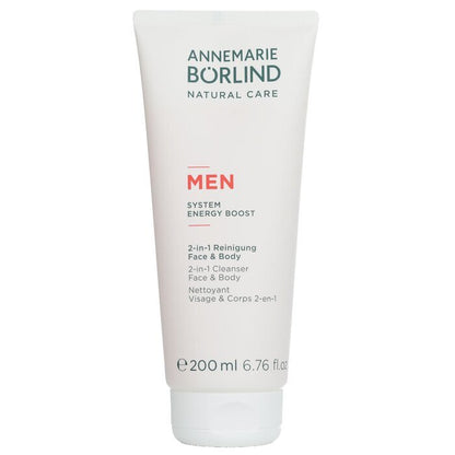 Annemarie Borlind Men System Energy Boost 2-in-1 Cleanser Face & Body 200ml/6.76oz