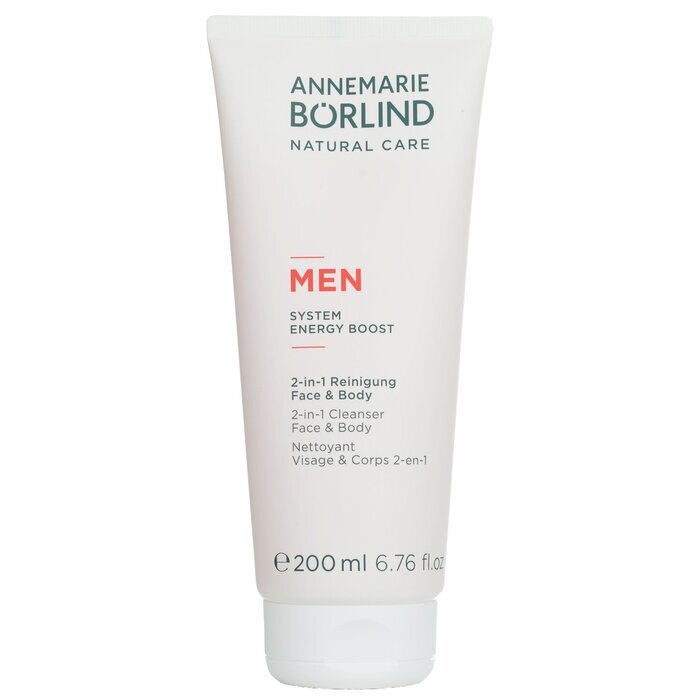 Annemarie Borlind Men System Energy Boost 2-in-1 Cleanser Face & Body 200ml/6.76oz