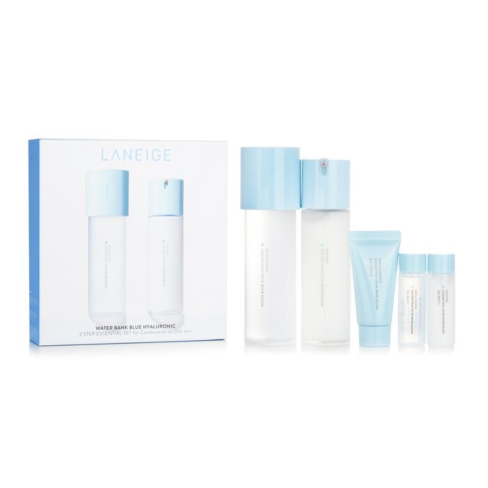 Laneige Water Bank Blue Hyaluronic 2 Step Essential Set (voor gecombineerde tot vette huid) 5 stuks