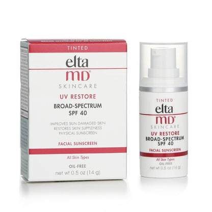 EltaMD UV Restore Physical Facial Sunscreen SPF 40 - Getint (Miniatuur) 14g/0.5oz