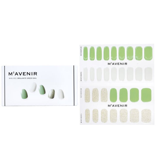 Mavenir Nail Sticker (Green) - # Brillante Green Nail 32pcs