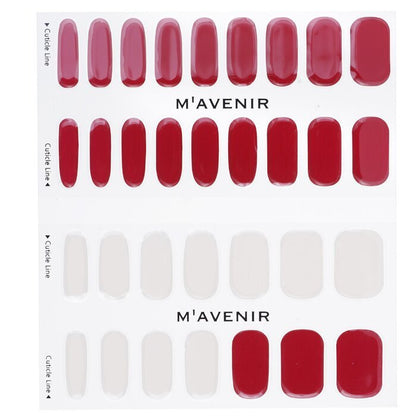 Mavenir Nail Sticker (Red) - # Burgundy Day Nail 32pcs