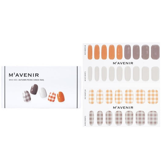 Mavenir Nail Sticker (Patterned) - # Autumn Picnic Check Nail 32pcs