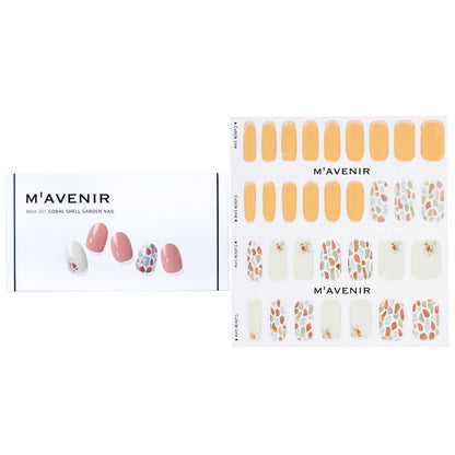 Mavenir Nail Sticker (Orange) - # Coral Shell Garden Nail 32pcs