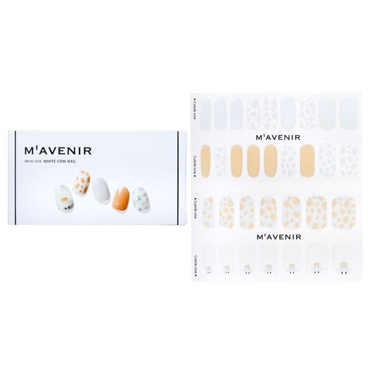 Mavenir Nail Sticker (White) - # White Cow Nail 32pcs