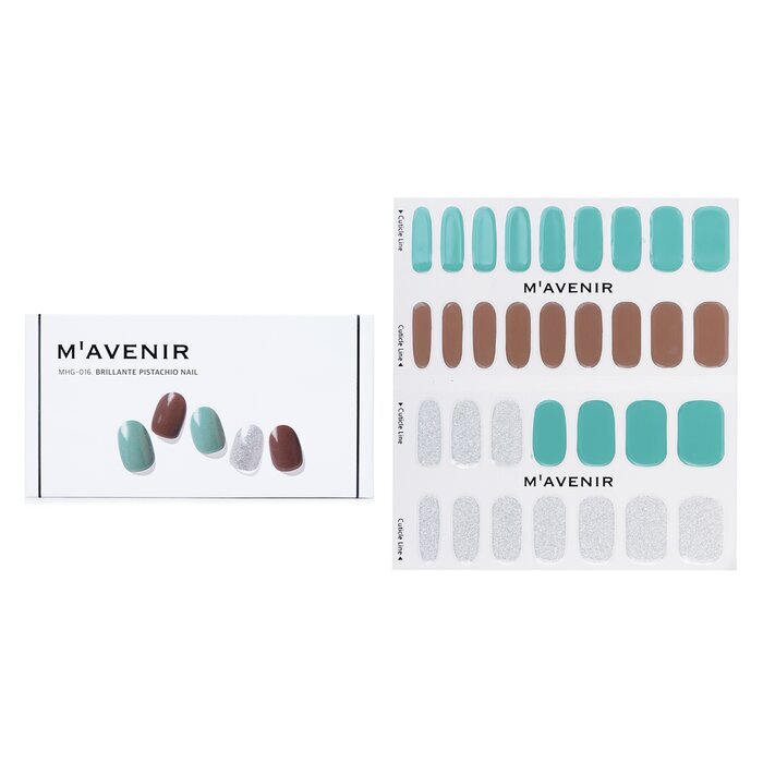 Mavenir Nail Sticker (Assorted Colour) - # Brillante Pistachio Nail 32pcs