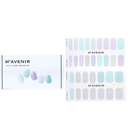 Mavenir Nail Sticker (Assorted Colour) - # Pastel Deer Knit Nail 32pcs