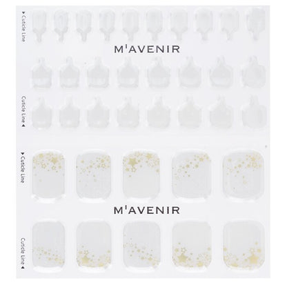 Mavenir Nail Sticker (White) - # Gold Starlight Pedi 36pcs