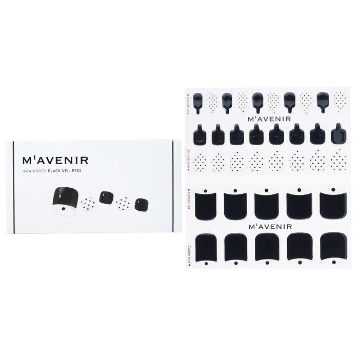 Mavenir Nail Sticker (Black) - # Black Veil Pedi 36pcs