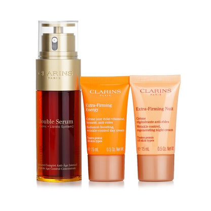 Clarins Double Serum & Extra-Firming Collection 3pcs+1bag