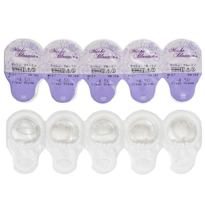 Miche Bloomin' Quarter Veil 1 Day Color Contact Lenses (107 Clear Grege) - - 4.50 10pcs