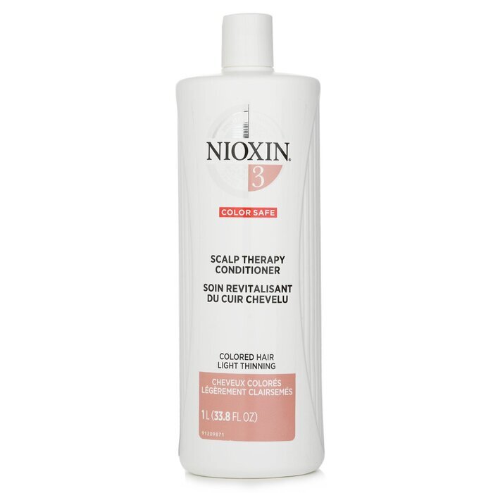 Nioxin Density System 3 Scalp Therapy Conditioner (Colored Hair, Light Thinning, Color Safe) 1000ml/33.8oz