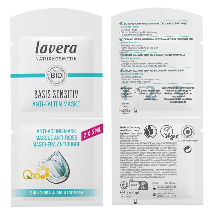 Lavera Basis Sensitiv Q10 Anti-Ageing Masker 2 x5ml
