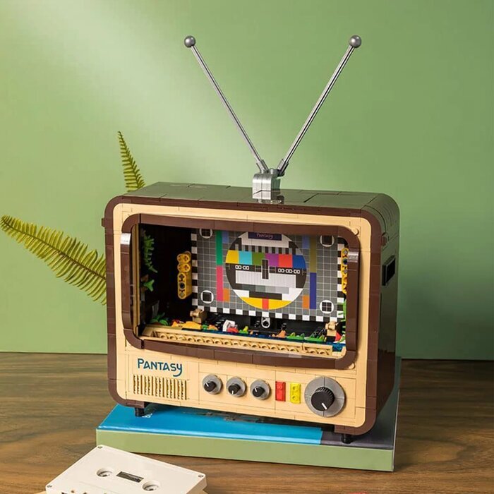 Pantasy Retro 1960s Television Building Bricks Set 23cm*10cm*19cm