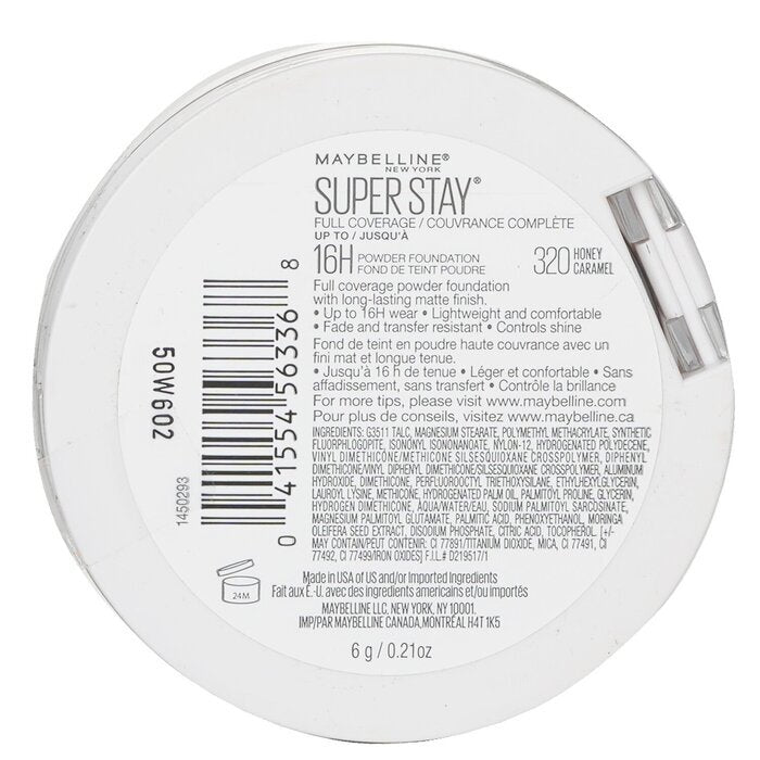 Maybelline Super Stay Full Coverage Powder Foundation - # 320 Honey Caramel 6g/0.21oz