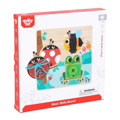 Tooky Toy Co Basic Skills Board 22x22x9cm