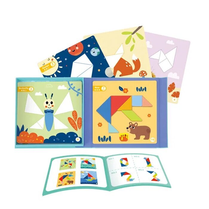 Tooky Toy Co Magnetic Tangram Play 22x22x3cm