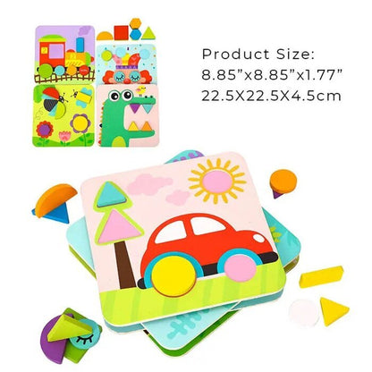 Tooky Toy Co 4 In 1 Shape Puzzles 23x23x5cm