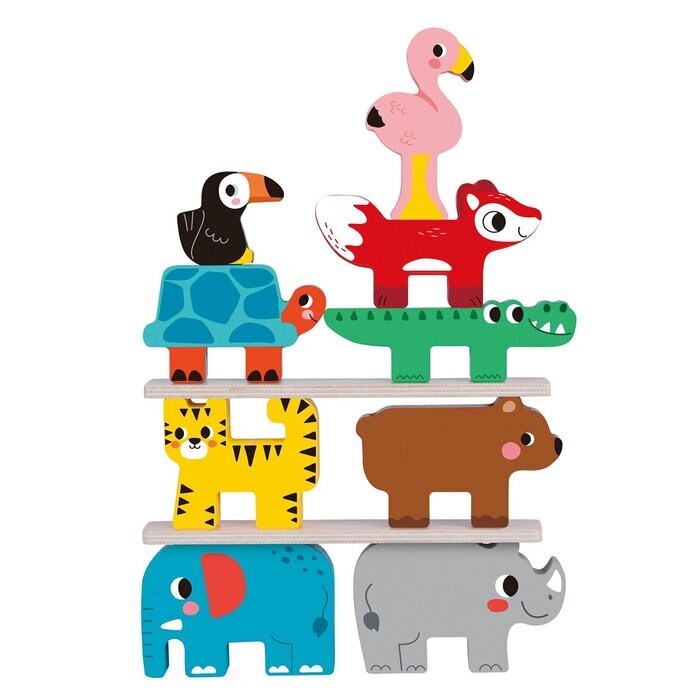 Tooky Toy Co Stacking Animals 21x4x17cm