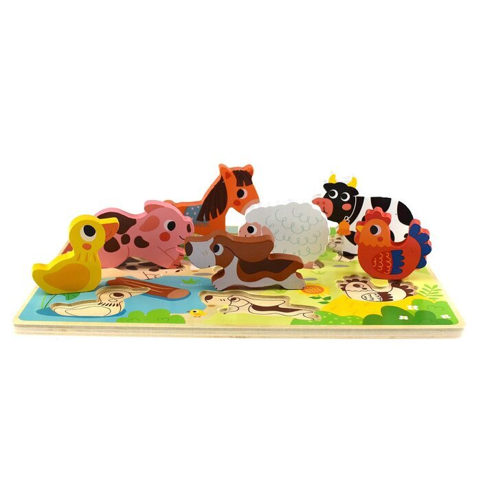 Tooky Toy Co Chunky Puzzle - Farm 30x21x2cm