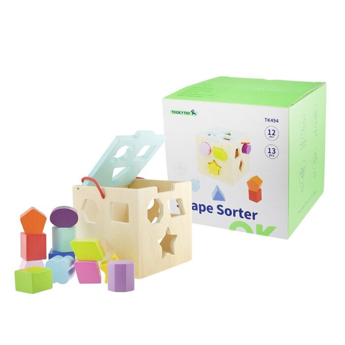 Tooky Toy Co SHAPE SORTER 15x15x15cm