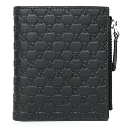 Micro GG Guccissima Leather Small Bifold Wallet 544475 Black