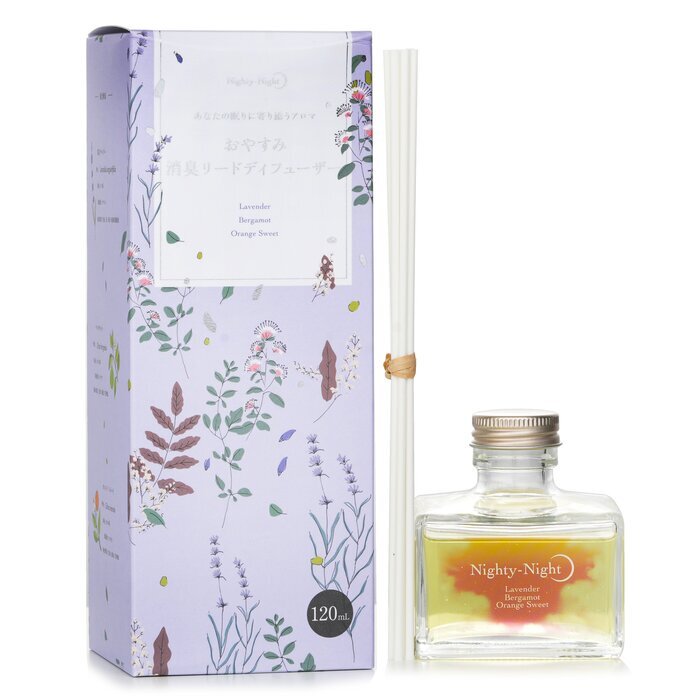 Daily Aroma Japan Nighty-Night Reed Diffuser - Lavendel, Bergamot, Sinaasappel Zoet 120ml