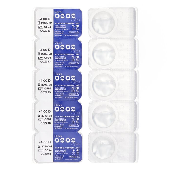 Clalen O2O2 Daily Clear -4.00 5pcs x 1 strip