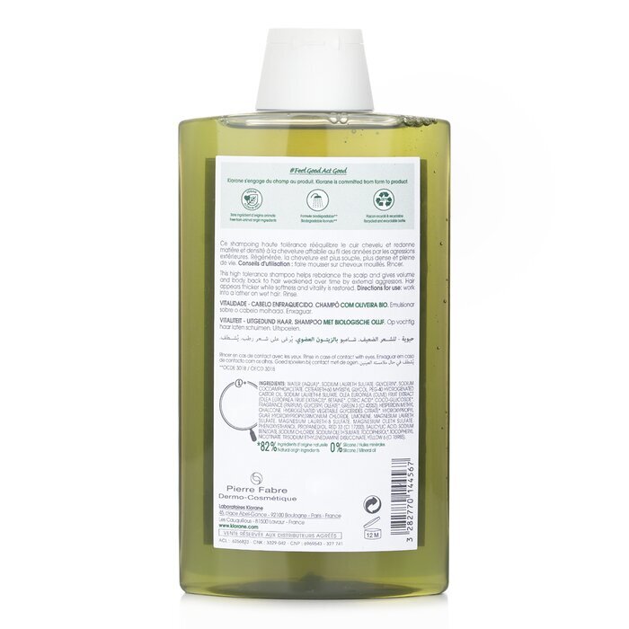 Klorane Shampoo With Organic Olive (Vitality Age Weakened Hair) 400ml/13.5oz