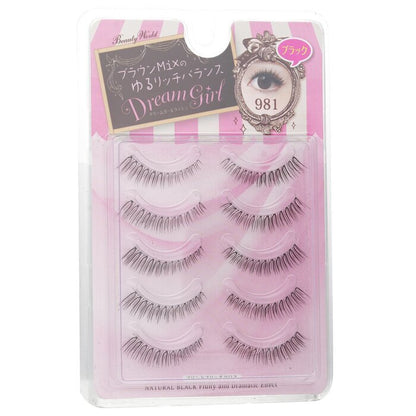 Beauty World Dream Girl Nylon Eyelash - # 981 Black 5pairs